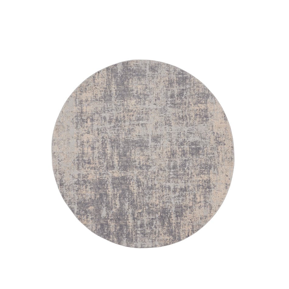 Rustic Textures RUS01 Ivory Silver Round - Image 2