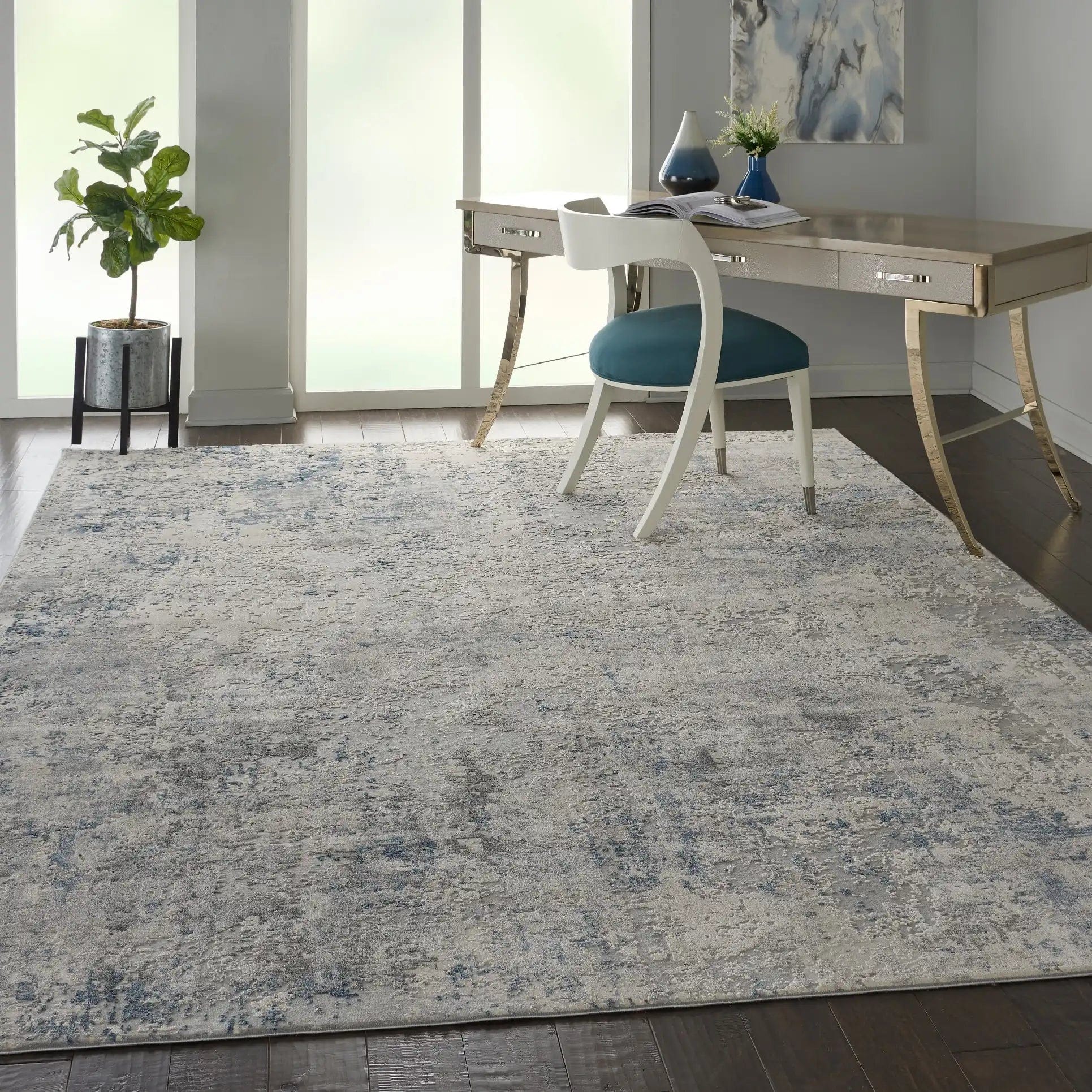Rustic Textures RUS07 Ivory Grey Blue