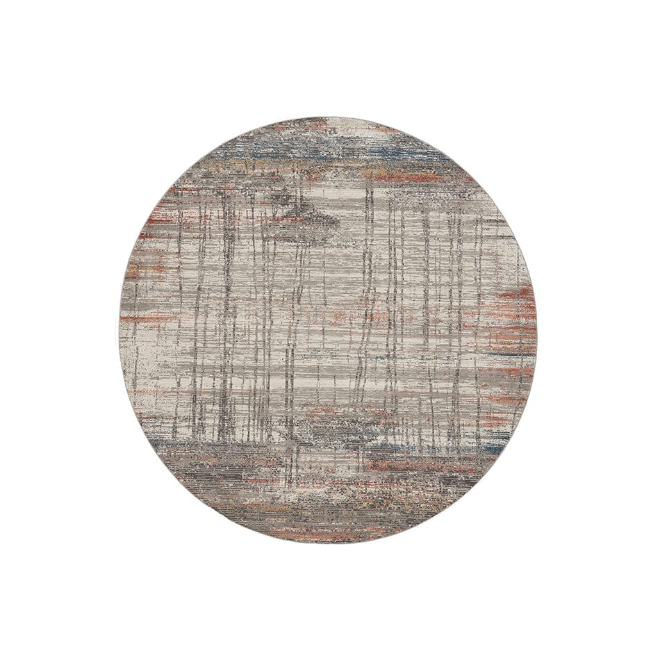 Rustic Textures RUS12 Grey Multi Round - Image 2