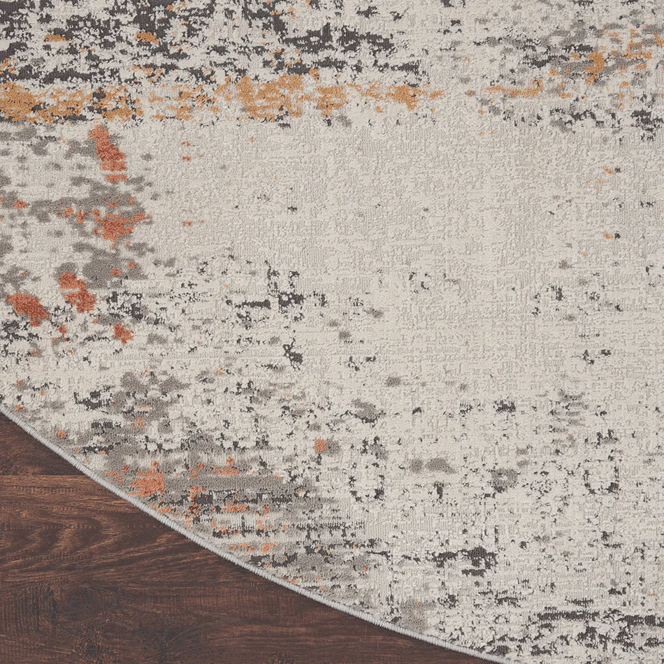 Rustic Textures RUS13 Grey Blue Round