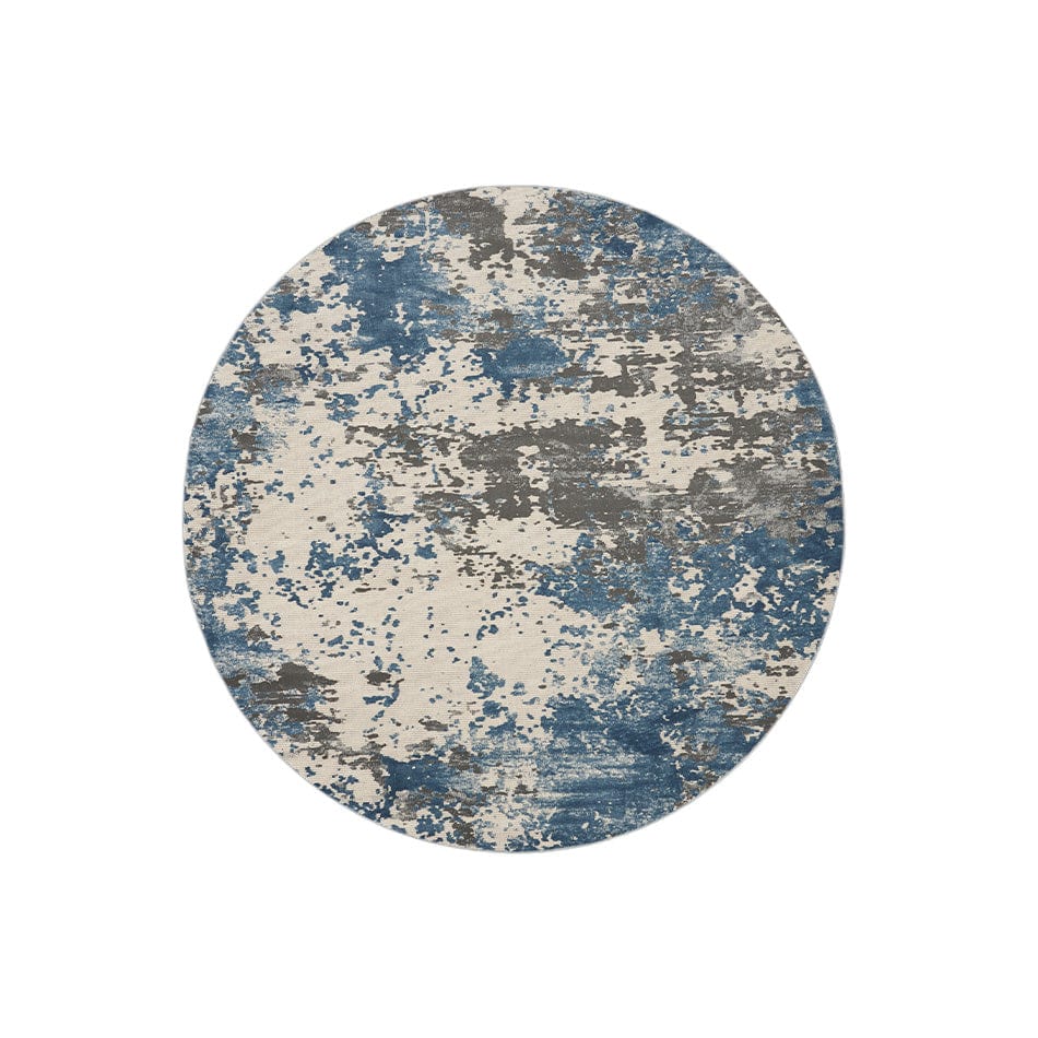 Rustic Textures RUS15 Light Grey Blue Round - Image 2
