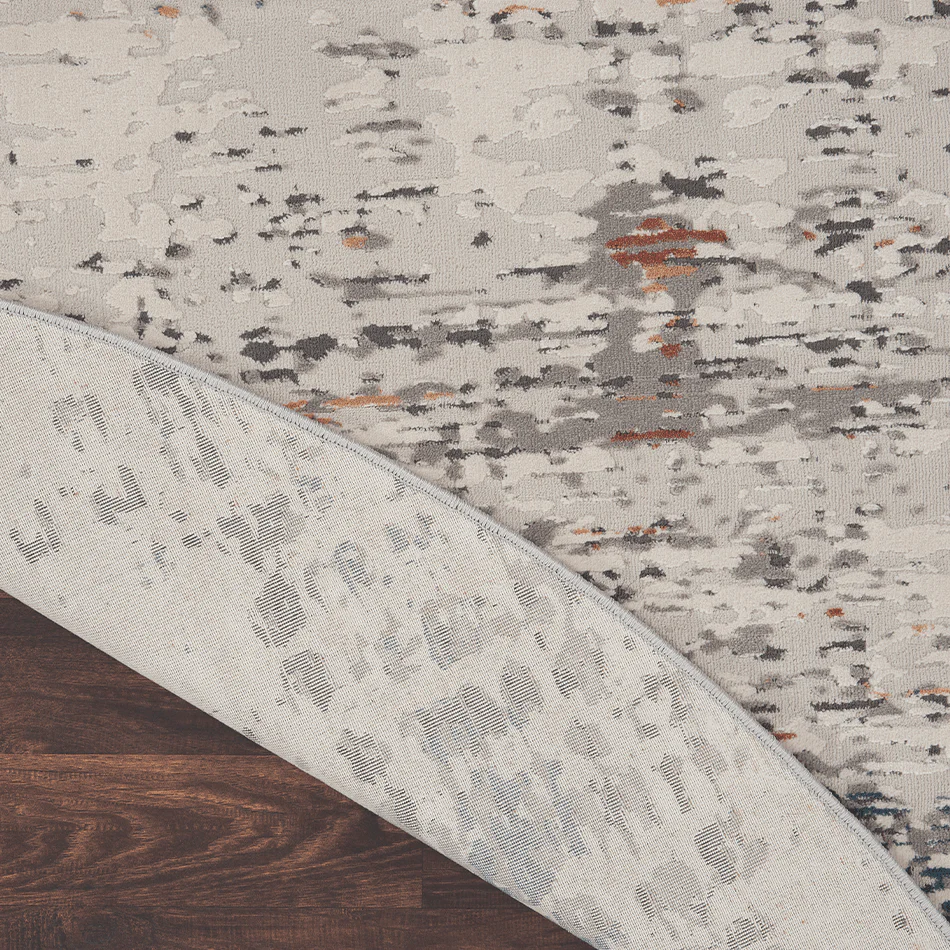 Rustic Textures RUS14 Light Grey Multi Round