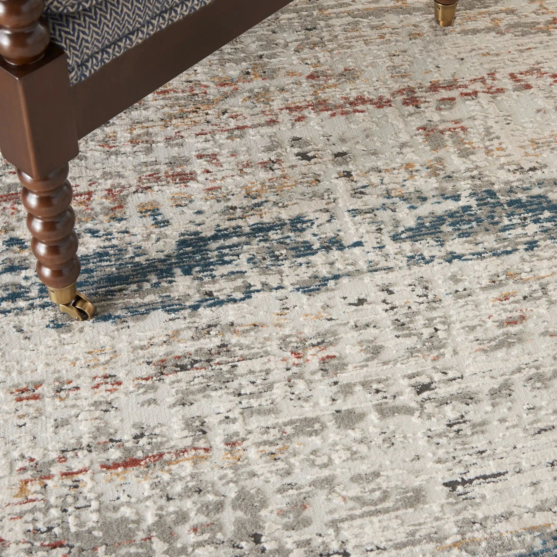 Rustic Textures RUS14 Light Grey Multi Runner - Image 3