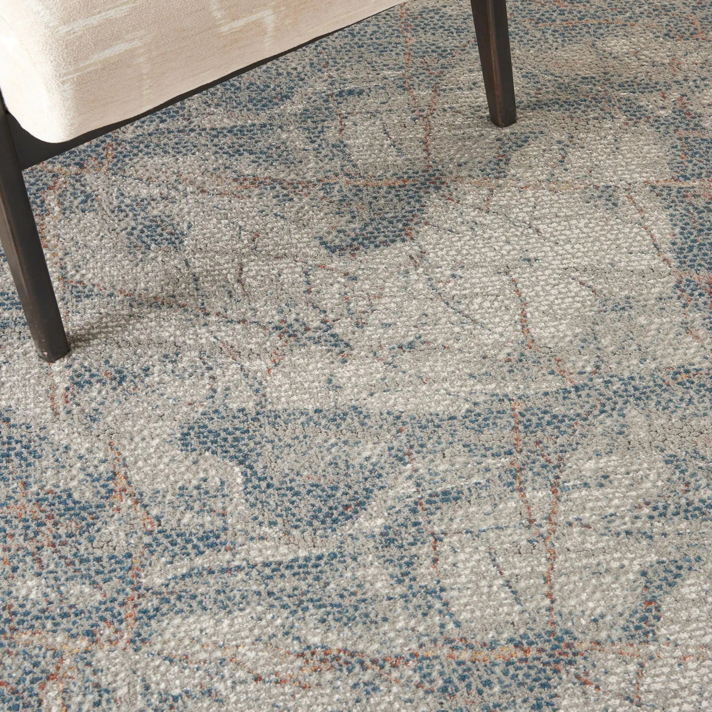 Rustic Textures RUS15 Light Grey Blue Runner - Image 2