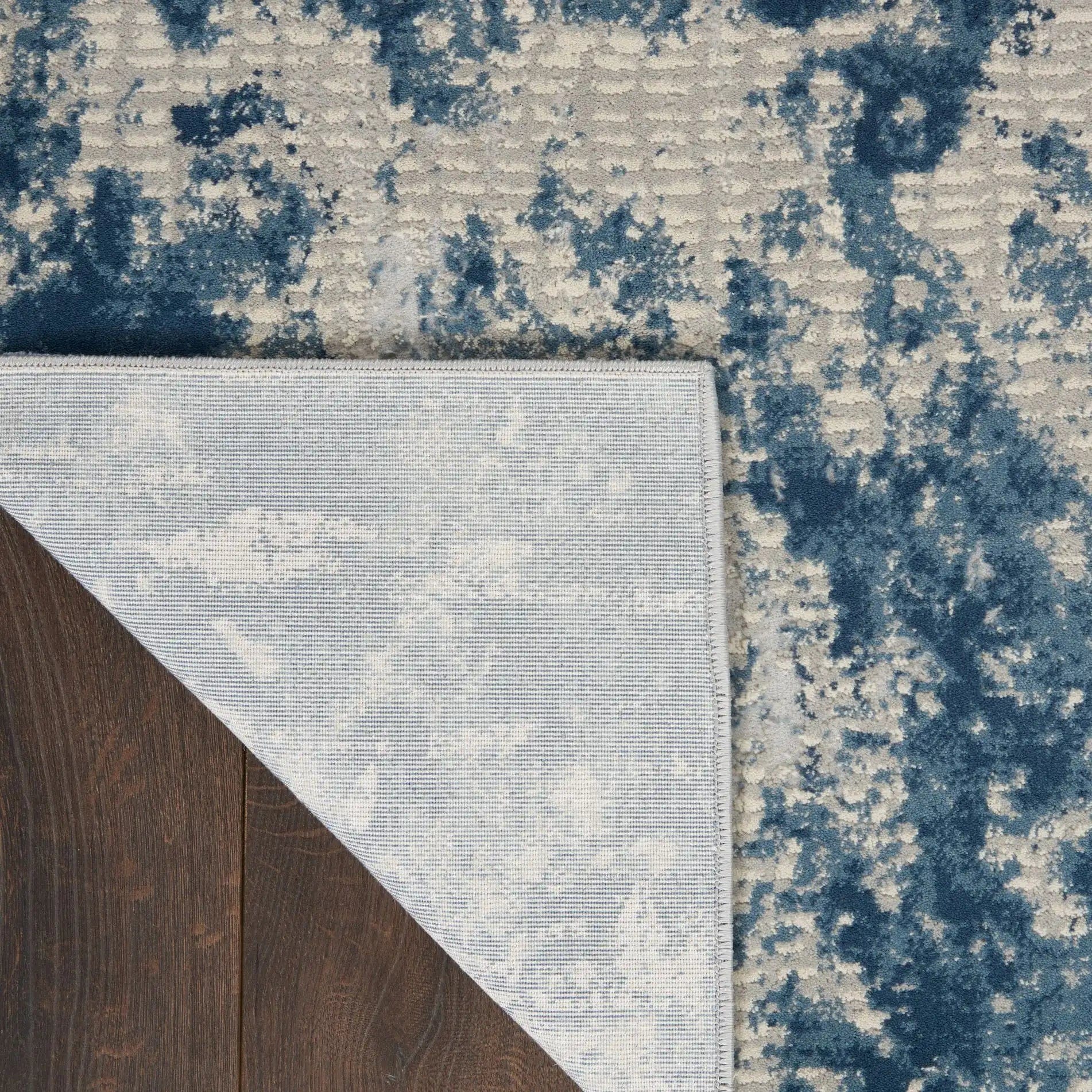 Rustic Textures RUS16 Grey Blue Runner - Image 3