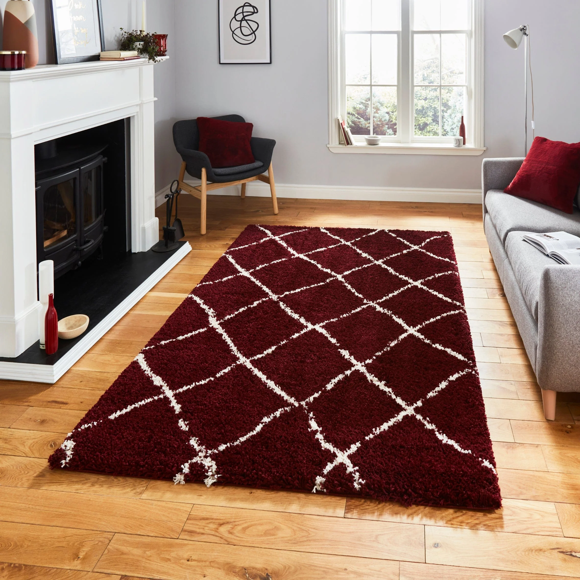 Scandi Berber G257 Red Cream