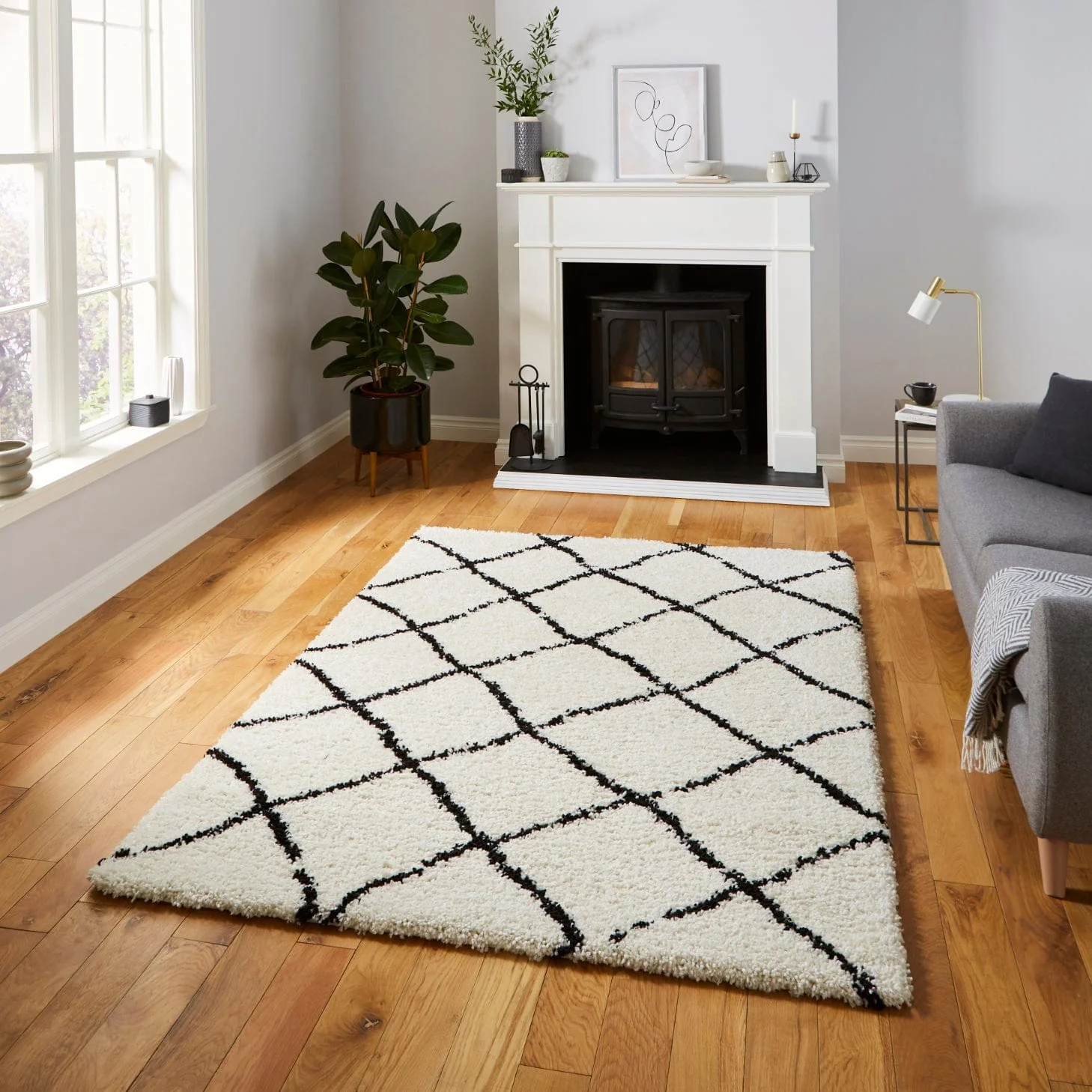 Scandi Berber G257 White Black
