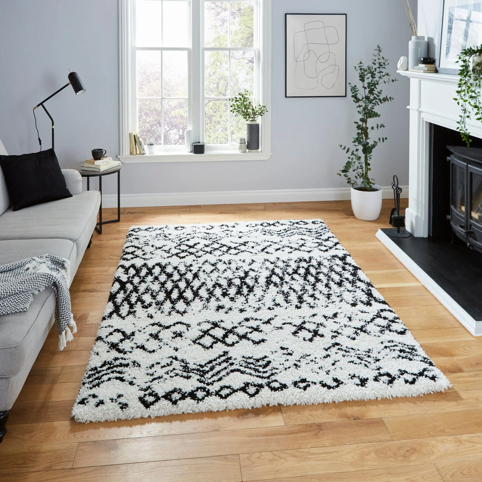 Scandi Berber G271 White Black