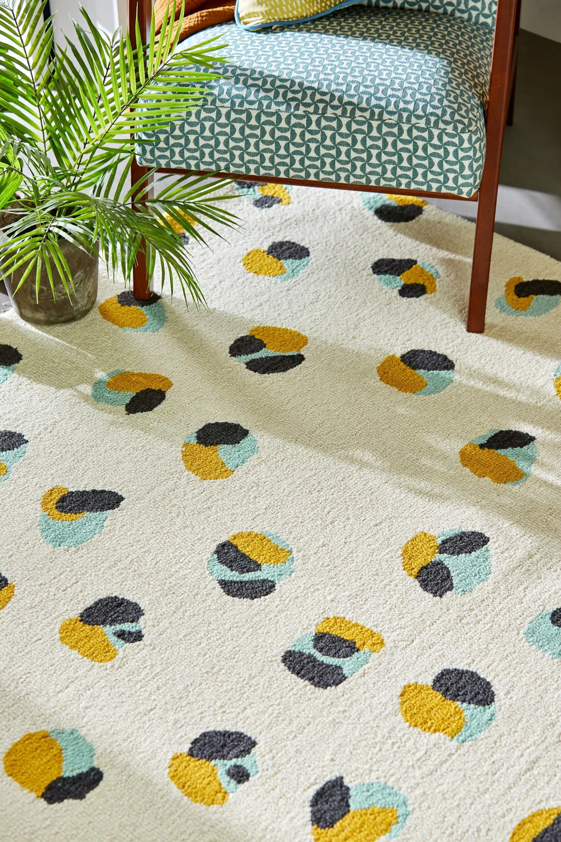 Scion Screen Printed Leopard Dots Pebble Sage 125206 - Image 3