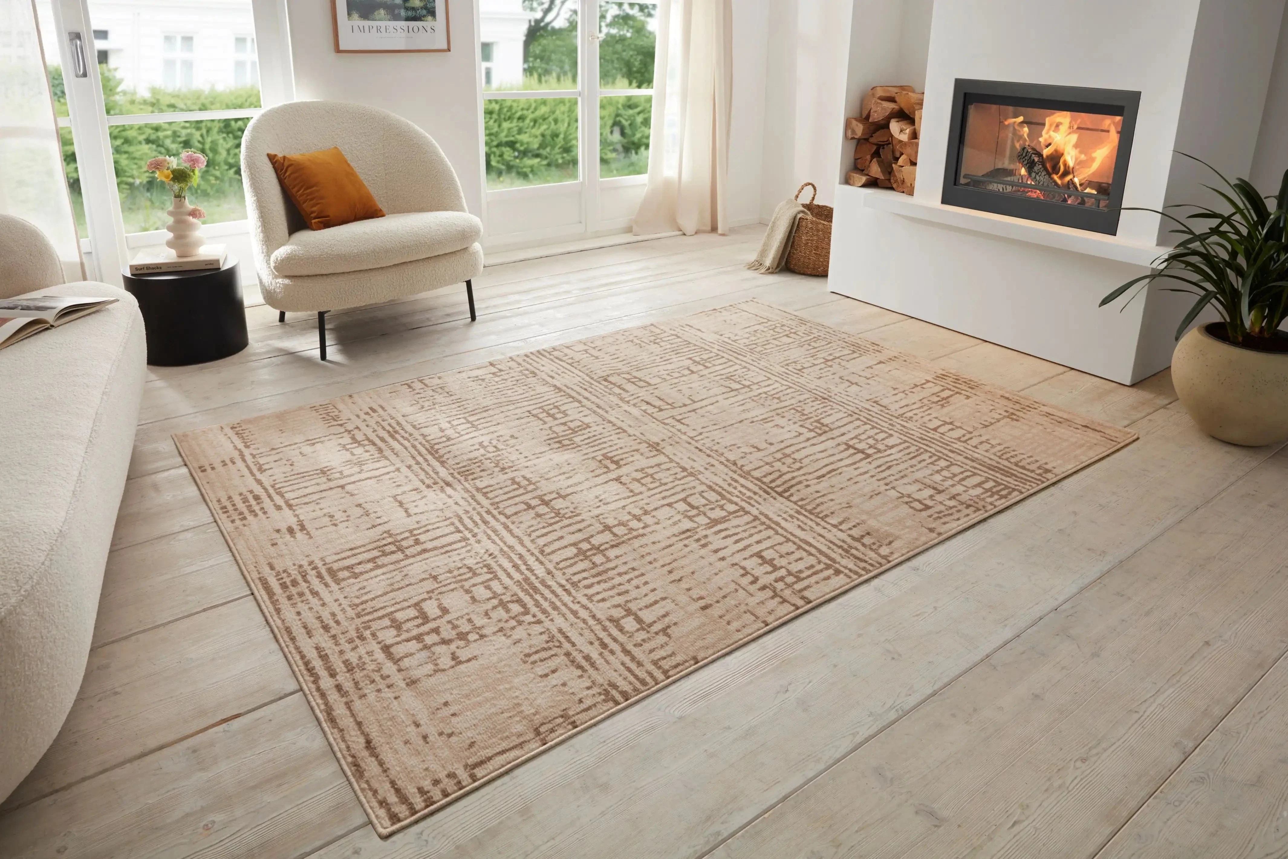 Terrain 105603 Sole Cream Brown Rug