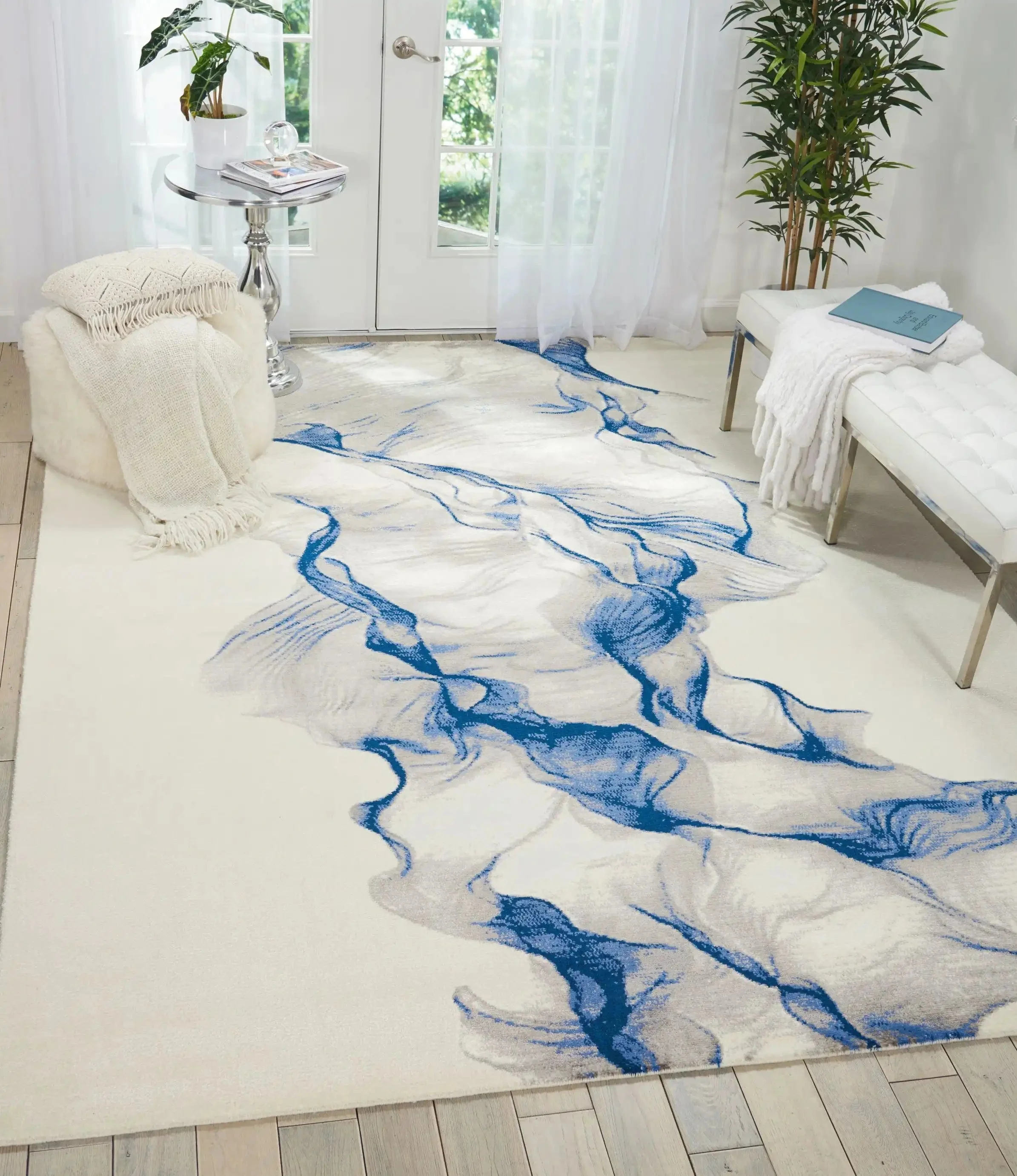 Twilight Nourison TWI27 Ivory Blue