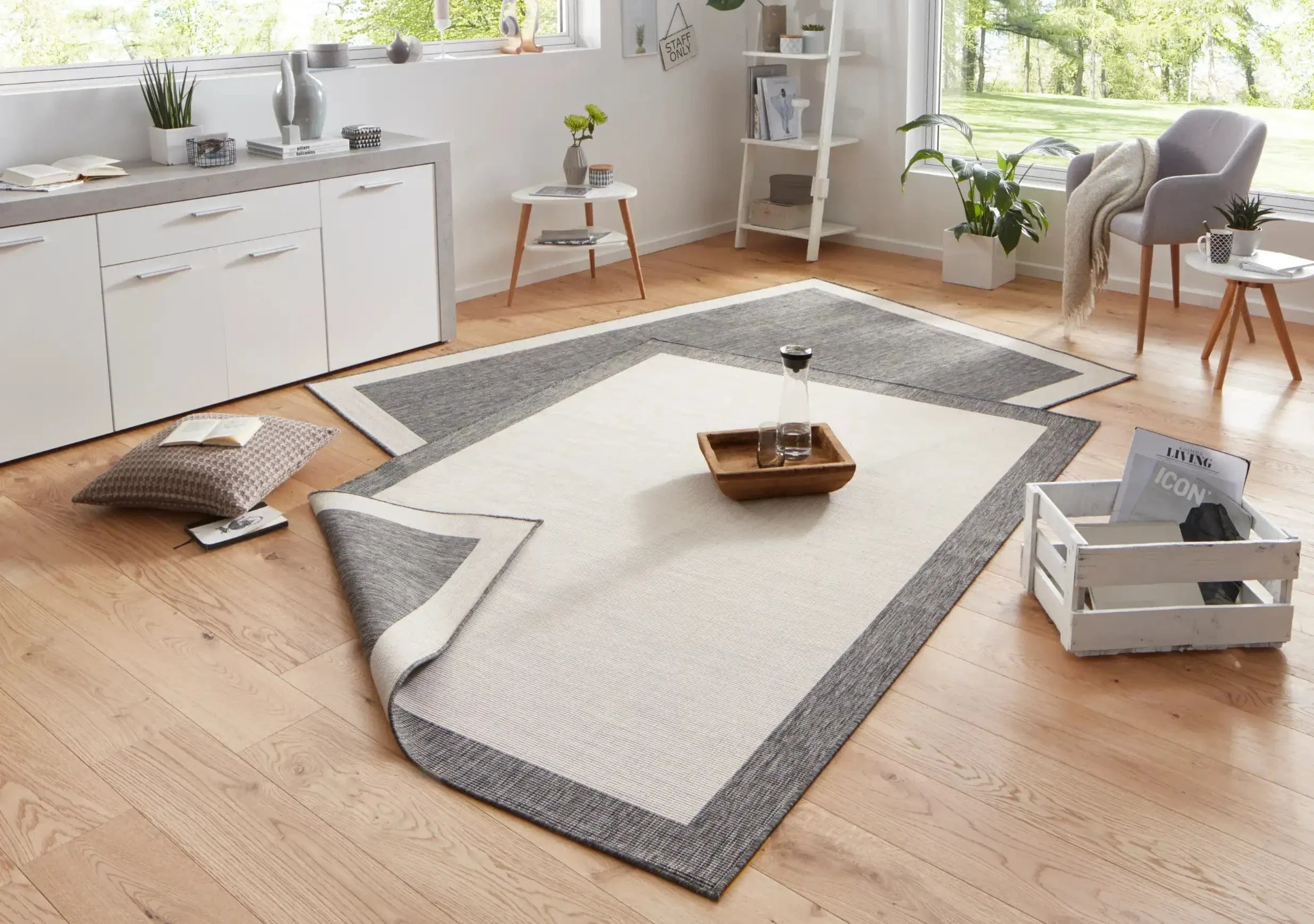 Twin 103108 Grey Cream Rug