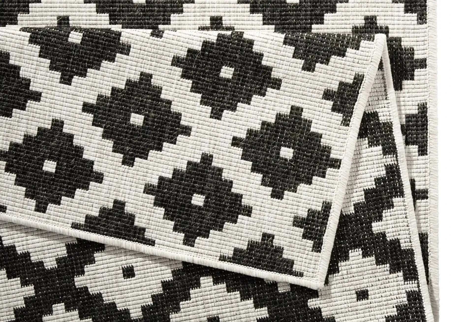 Twin 103124 Black Cream Rug - Image 3