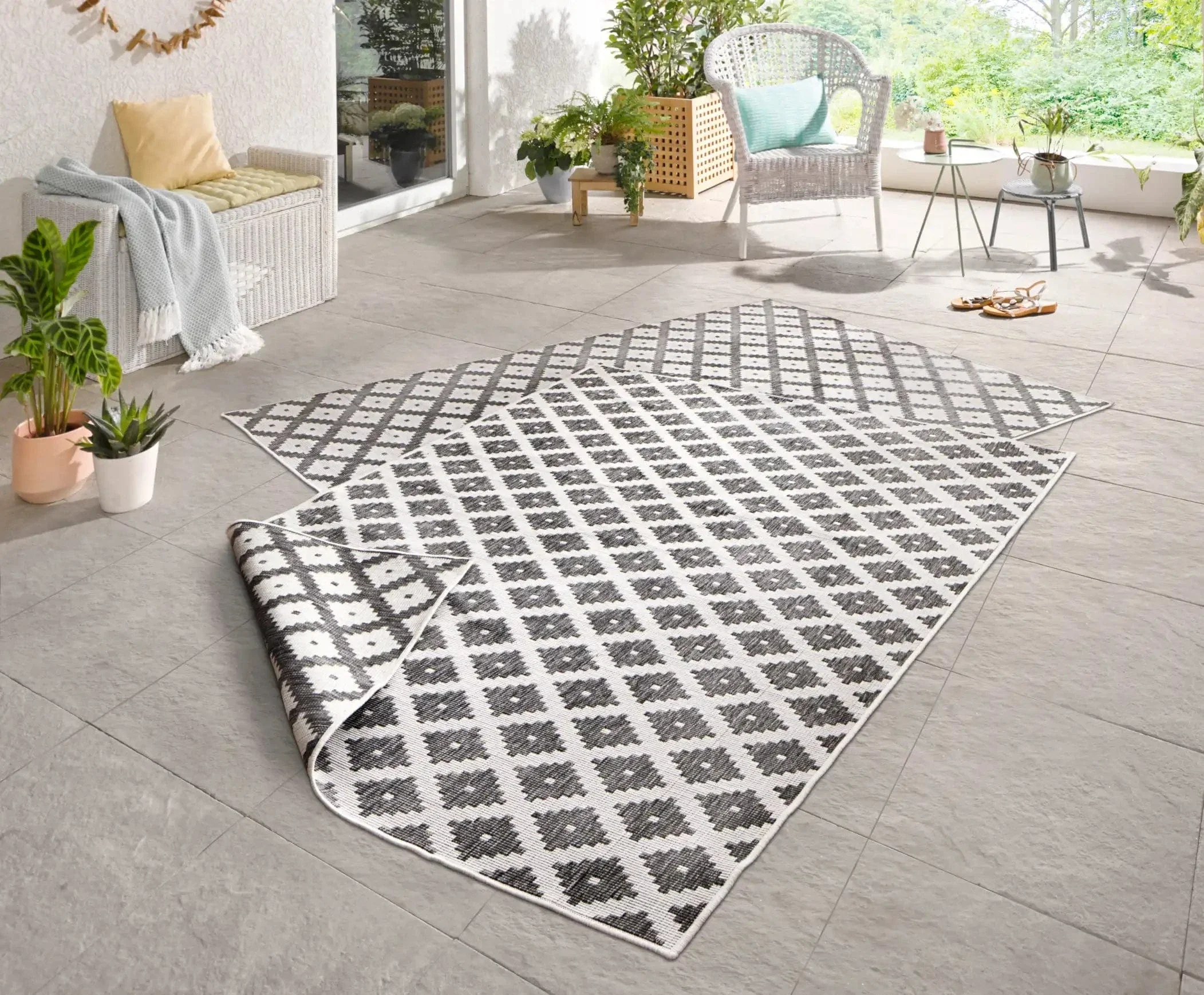 Twin 103126 Grey Cream Rug