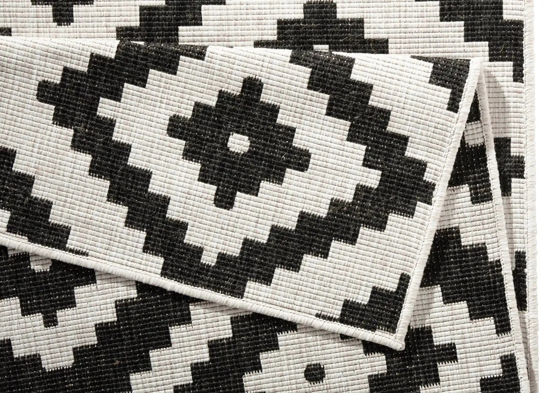 Twin 103129 Black Cream Rug - Image 4