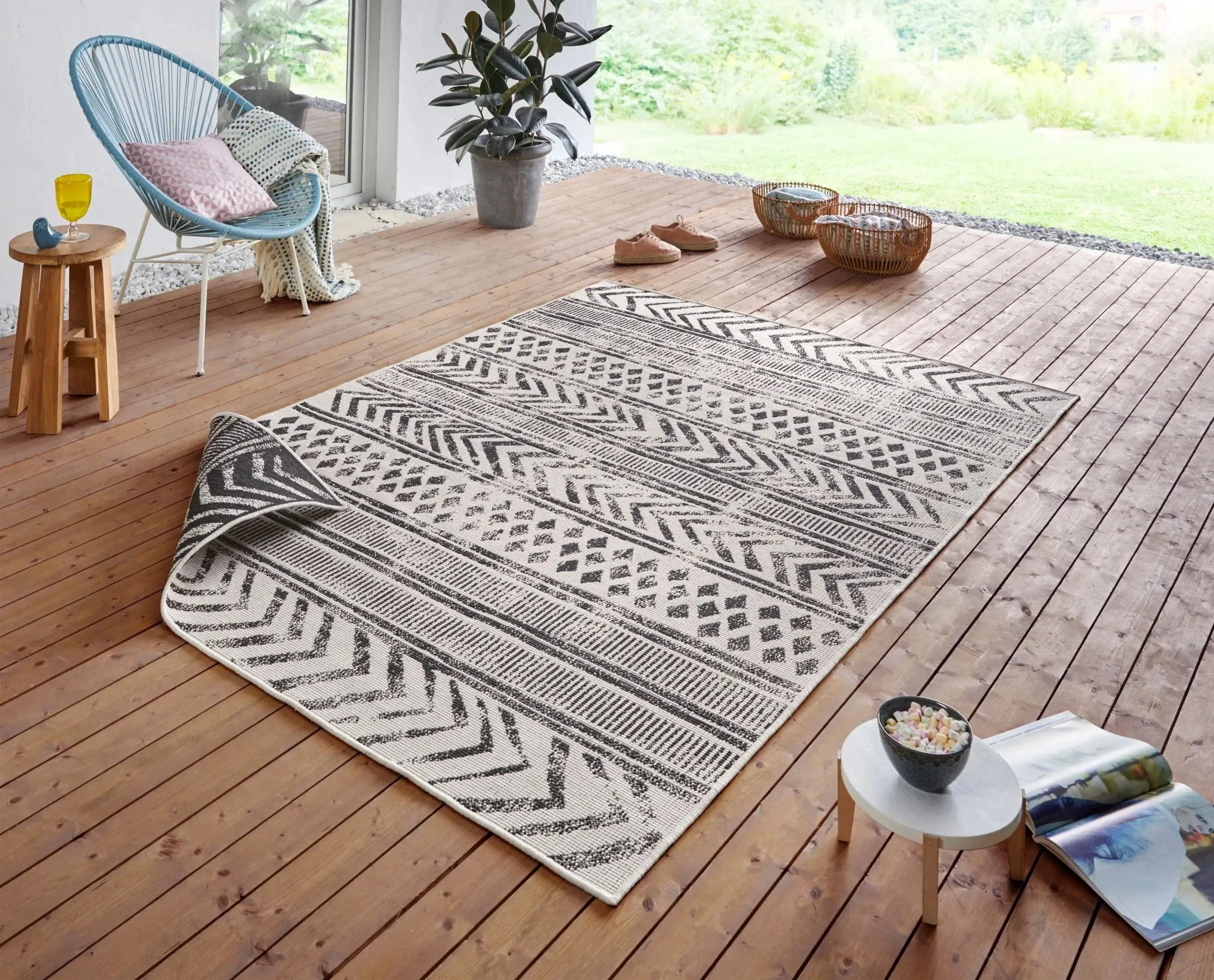 Twin Supreme 103860 Biri Black Cream Rug