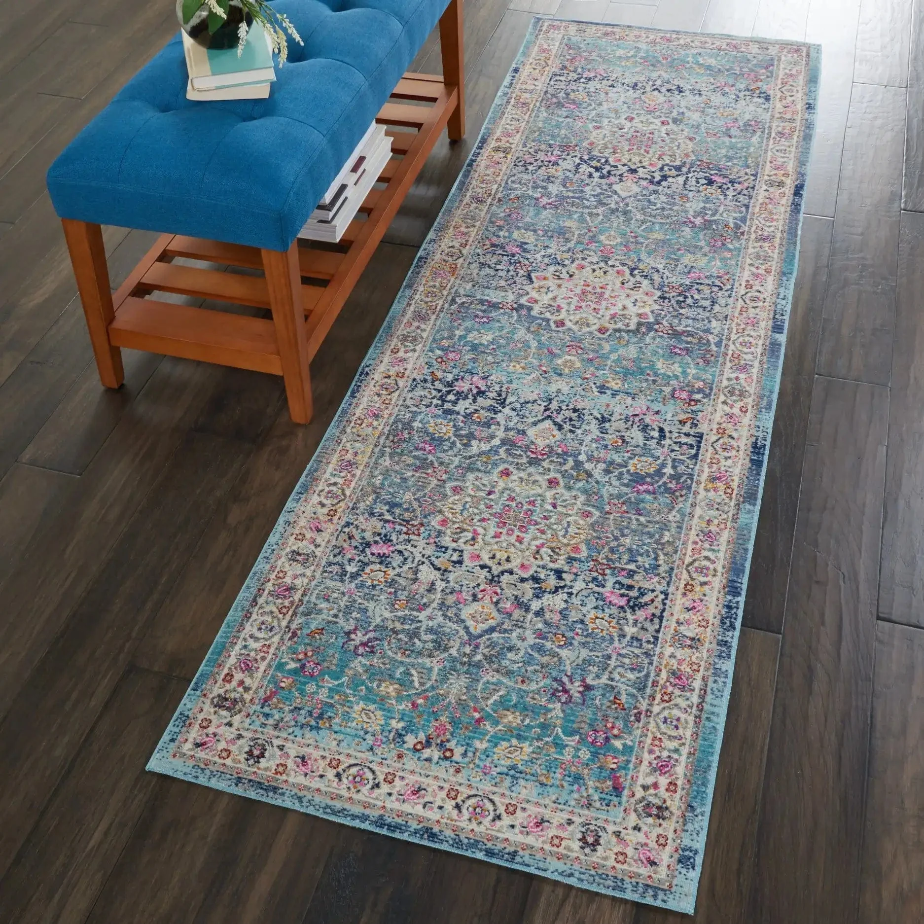 Vintage Kashan VKA01 Blue - Image 6