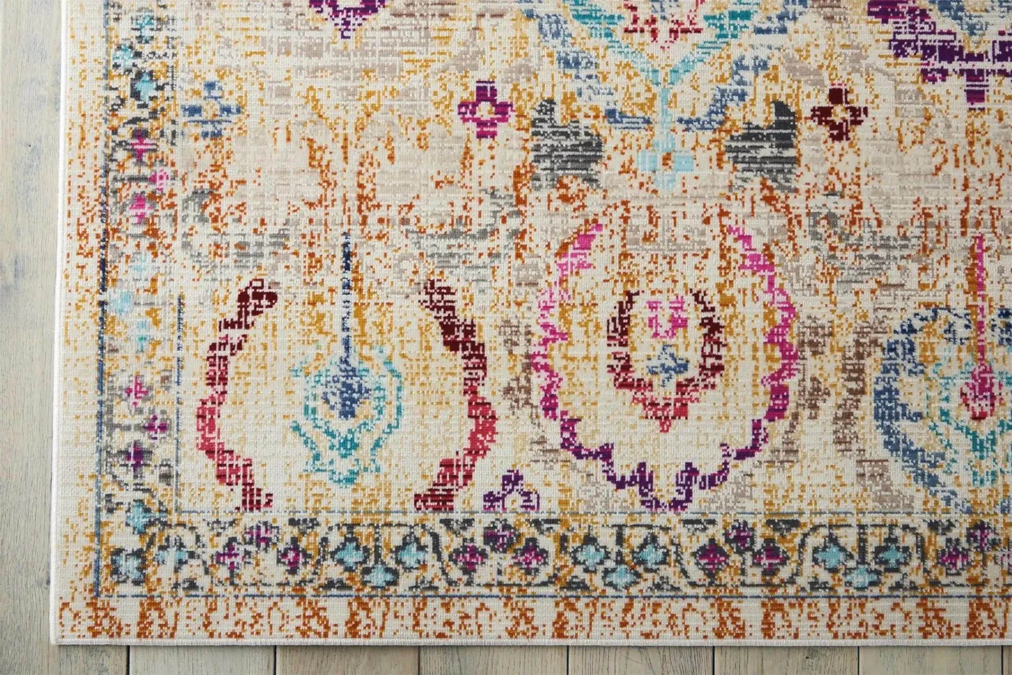 Vintage Kashan VKA04 Ivory Multi - Image 9