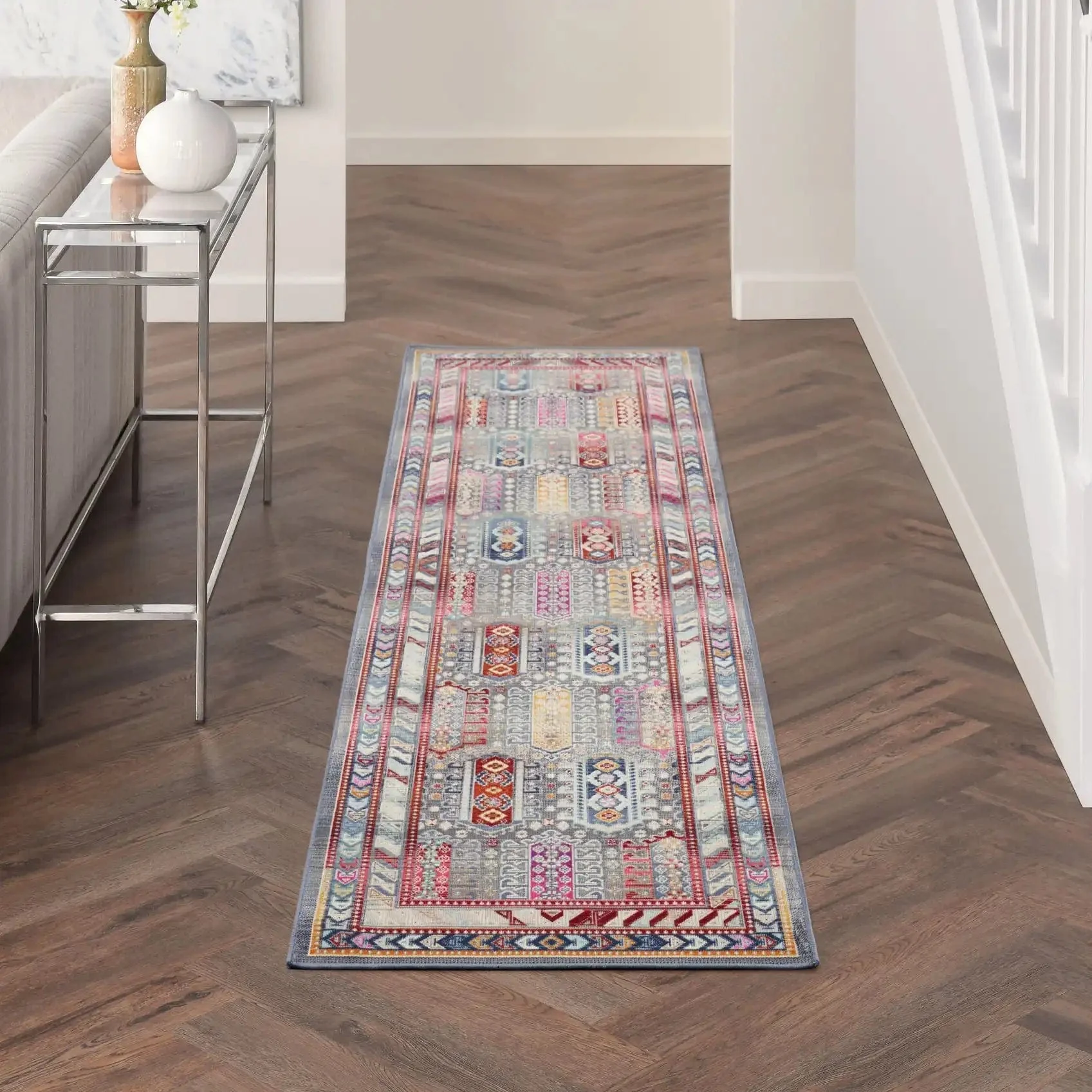 Vintage Kashan VKA06 Grey Multi - Image 5