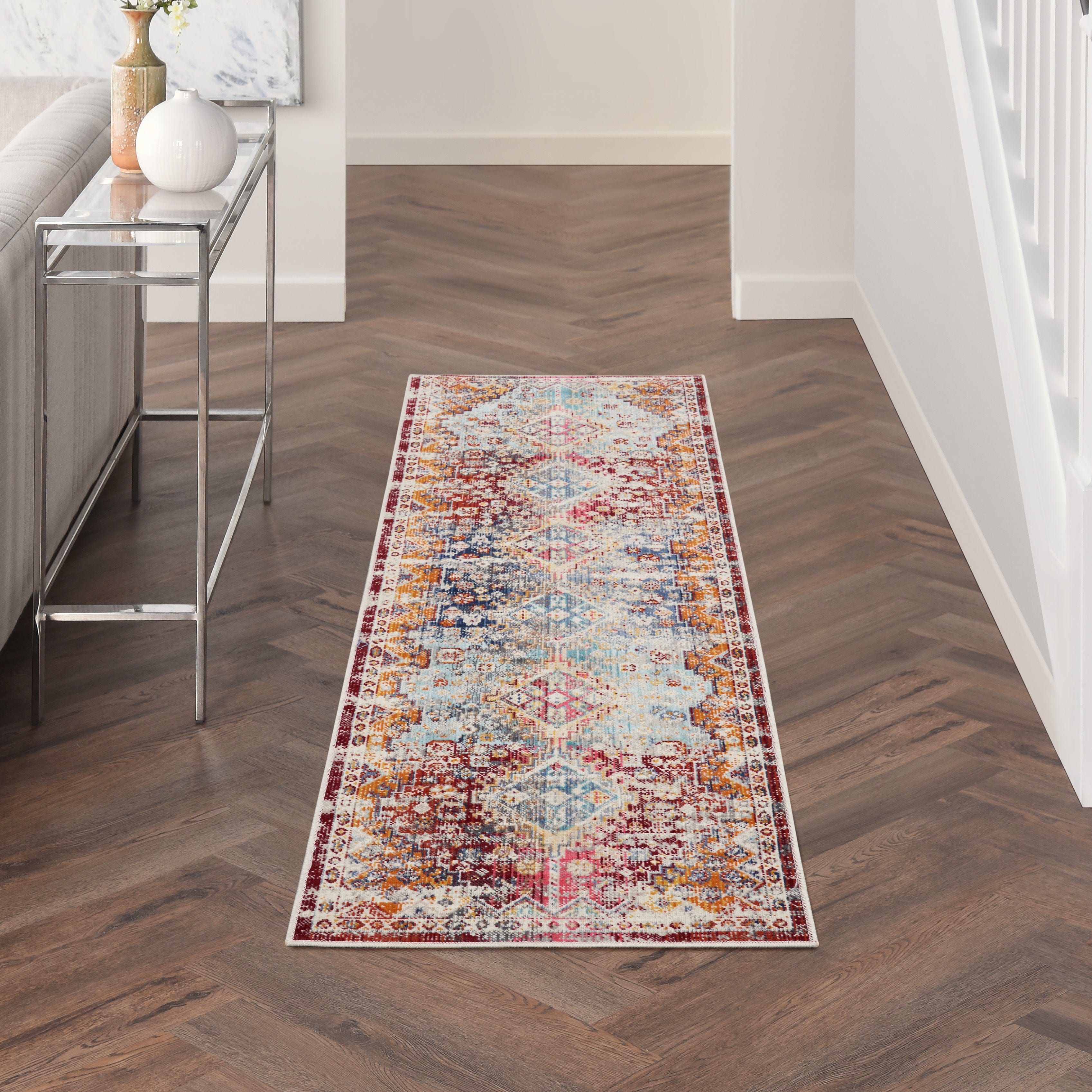 Vintage Kashan VKA09 Multicolour Runner