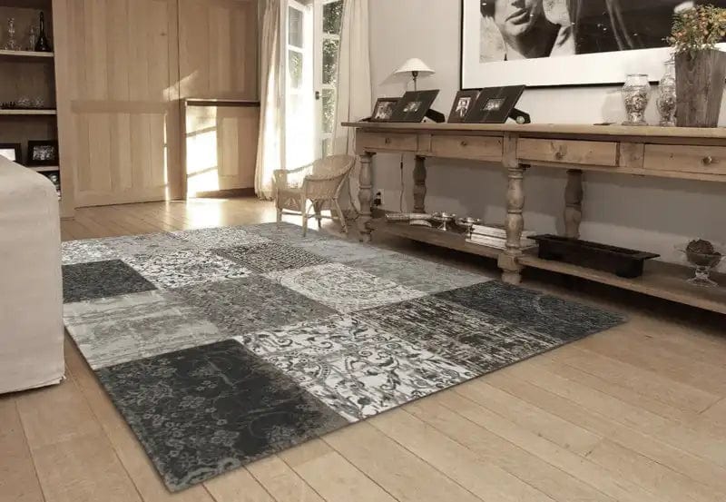 Vintage 8101 Black White Rugs