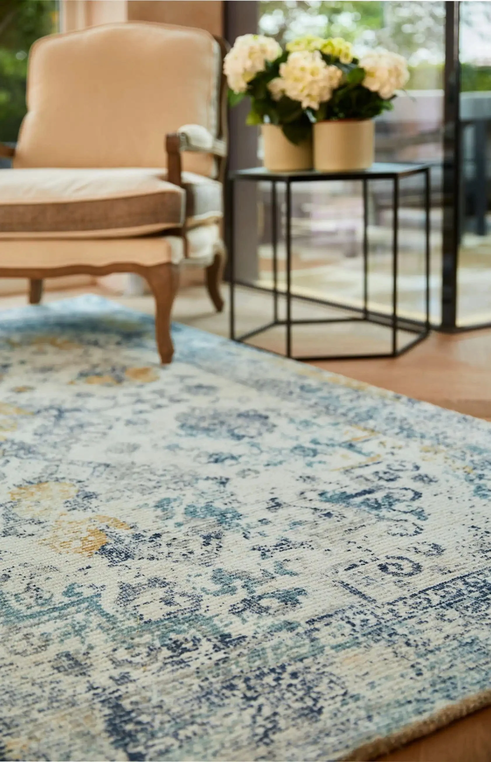 Vogue Blue Ochre Rug - Image 2