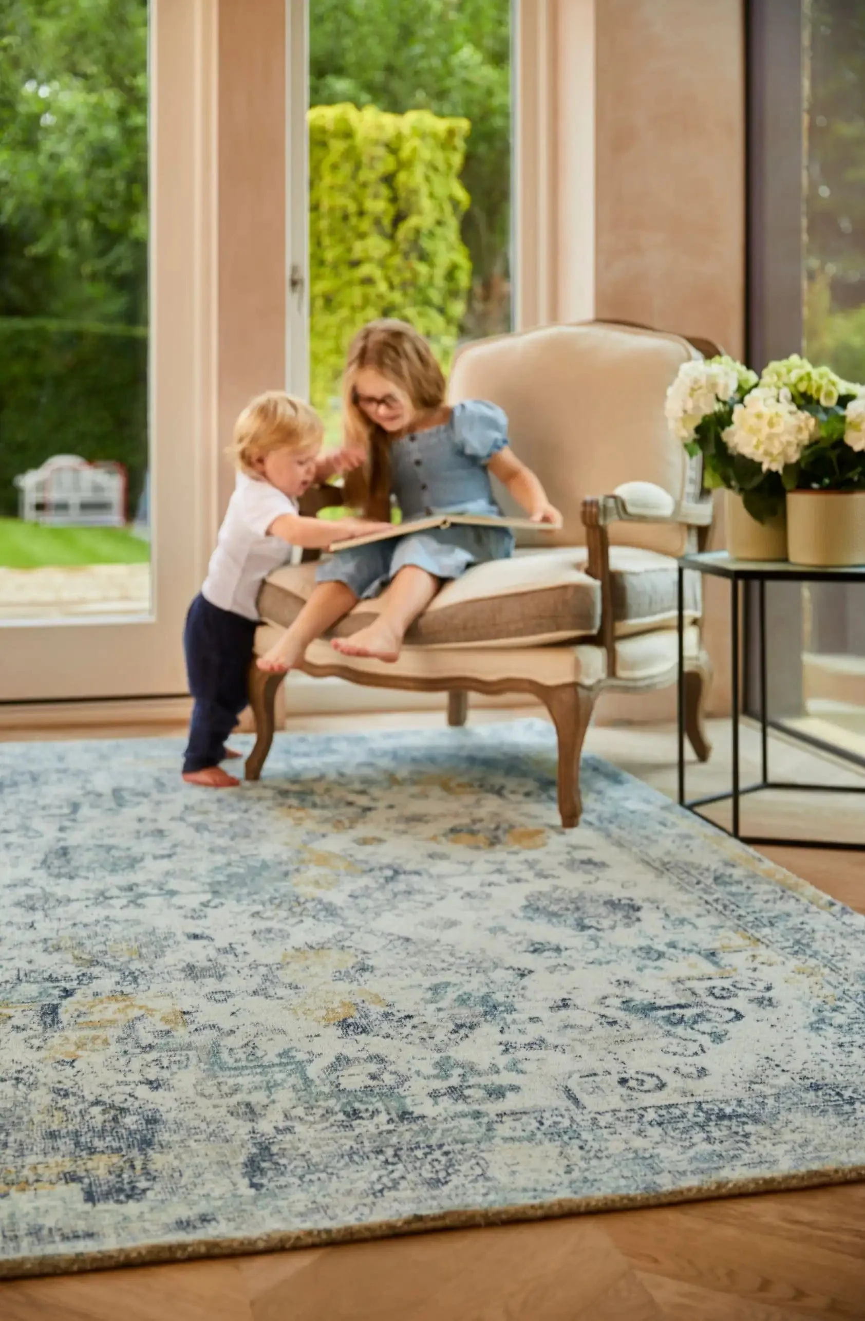 Vogue Blue Ochre Rug - Image 4